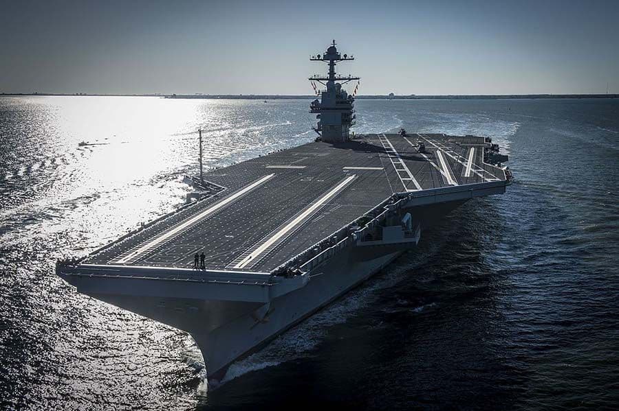 The USS Gerald Ford is the latest of a new class of aircraft carriers
